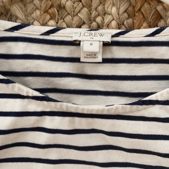J.Crew Factory navy and cream stripe top - Picture 2 of 3